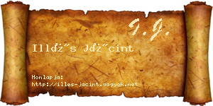 Illés Jácint névjegykártya